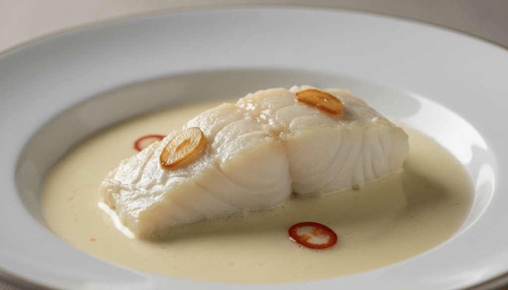 Bacalao confitado con pilpil suave: receta gourmet paso a paso