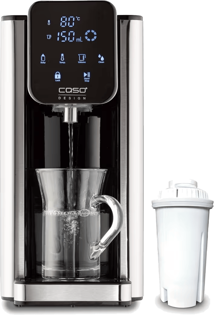 Dispensador de agua caliente CASO HW 660 de 2,7 litros con pantalla táctil y filtro