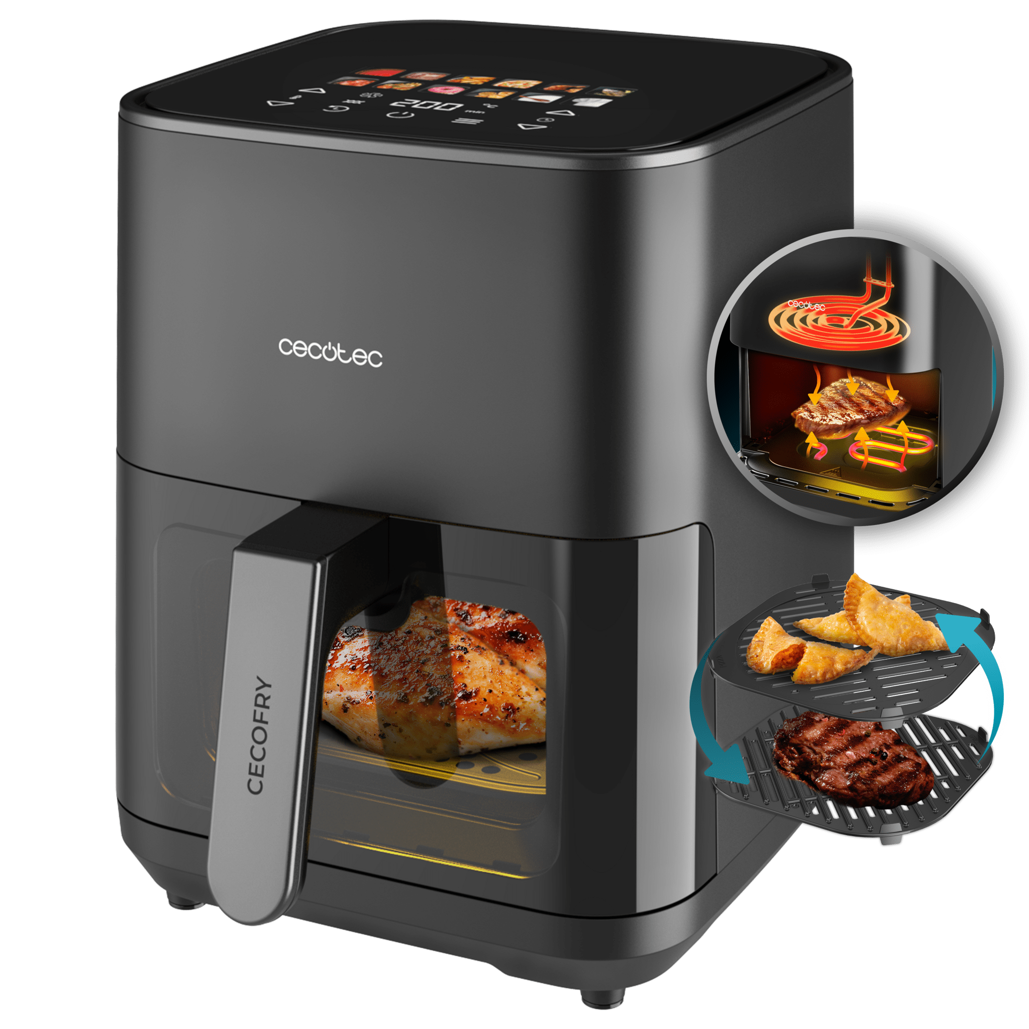 Freidora de aire Cecotec Cecofry&Grill Duoheat 4000