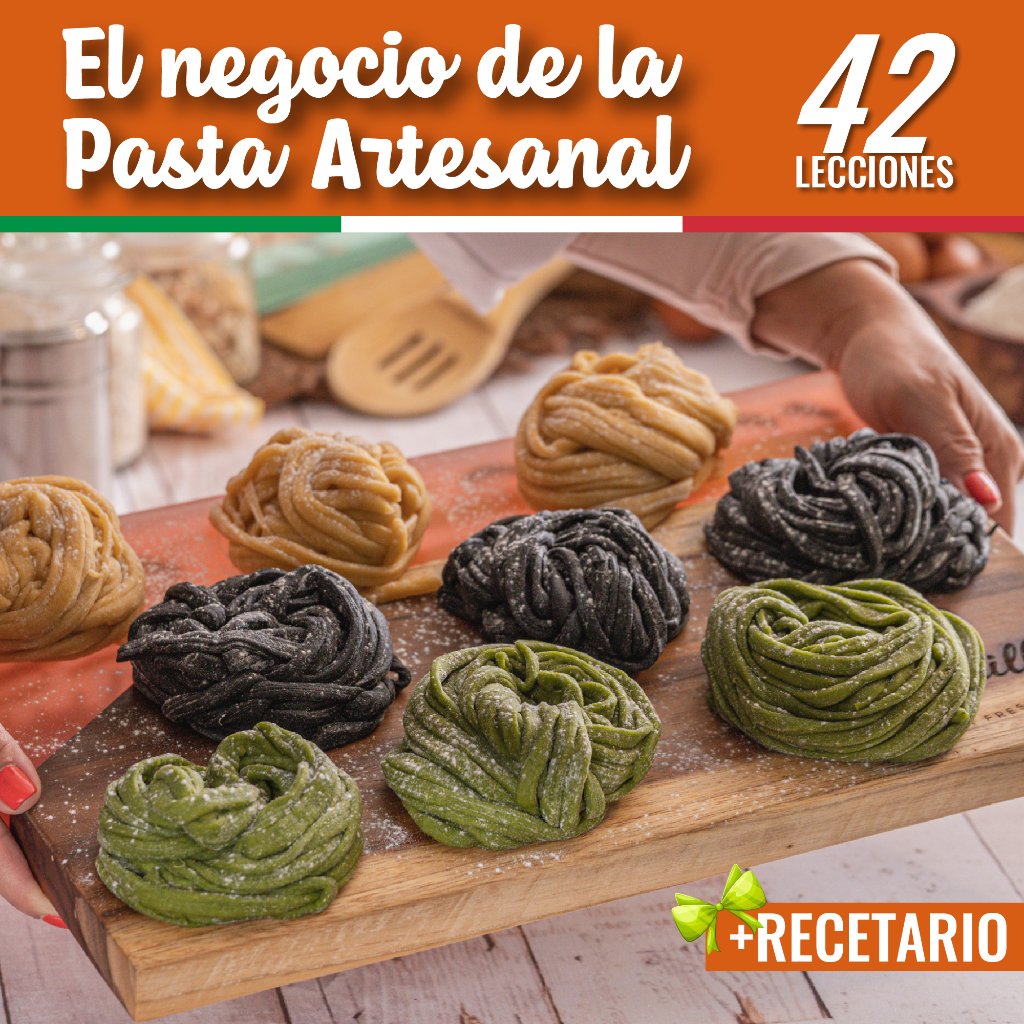 Portada oficial del curso El Negocio de la Pasta Artesanal en Hotmart