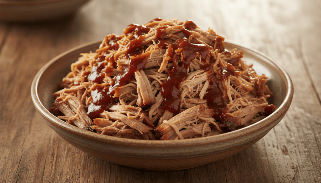 Pulled pork casero al horno: cerdo desmenuzado, tierno y jugoso