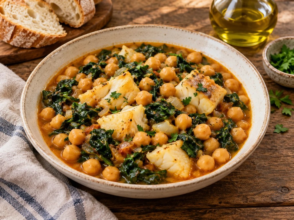 Potaje de garbanzos con bacalao y espinacas: receta tradicional de la abuela